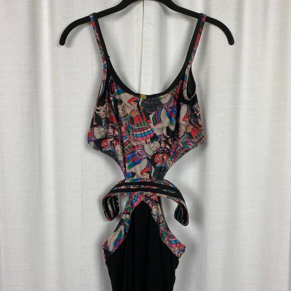 Agua Bendita Peru Body Con Cutout Dress Sz.M - Picture 9 of 14
